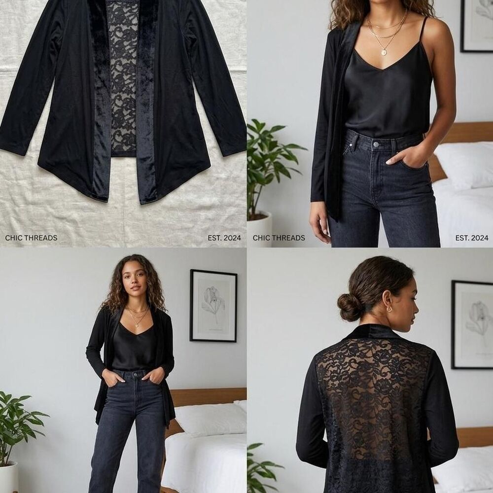 Charlotte-russe Women's Black Cardigan